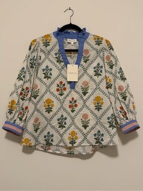 Entro NWT Size Small Floral Print Blouse Boho Cottagecore